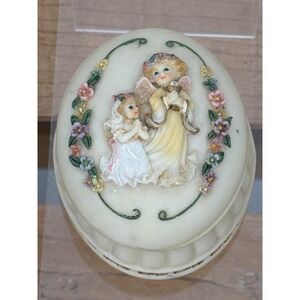 Vintage 1999 Beman Design Concepts Angel Girl First Communion Trinket Box‎ 4"